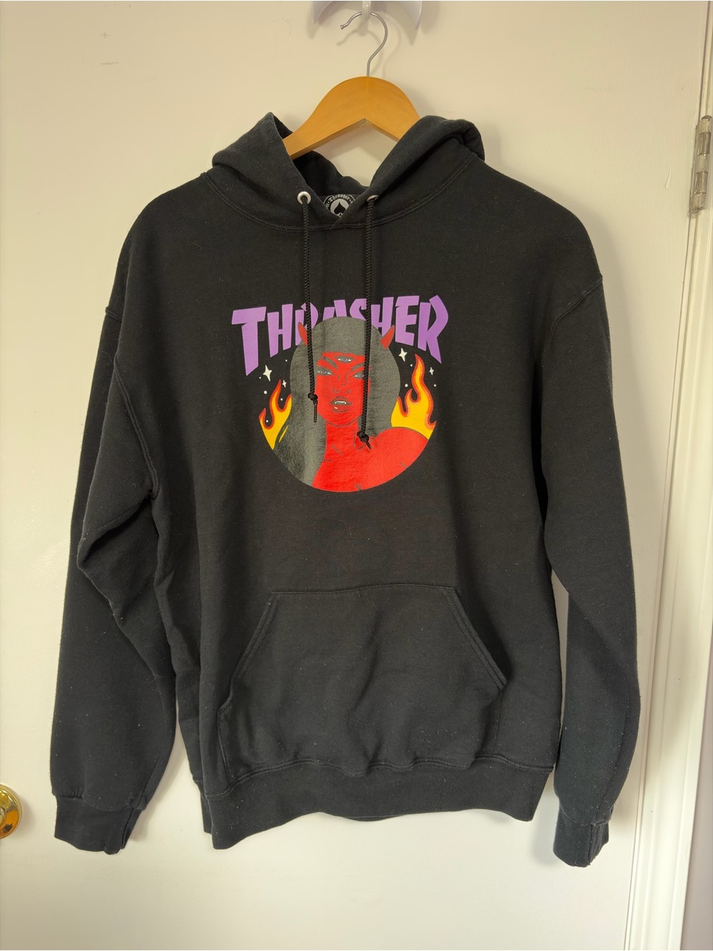 Thrasher Black Graphic Roja Hoodie